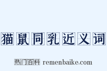 猫鼠同乳近义词是什么意思的图片
